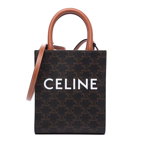 celine vertical bag|CELINE Triomphe Canvas Calfskin Mini Vertical Cabas.